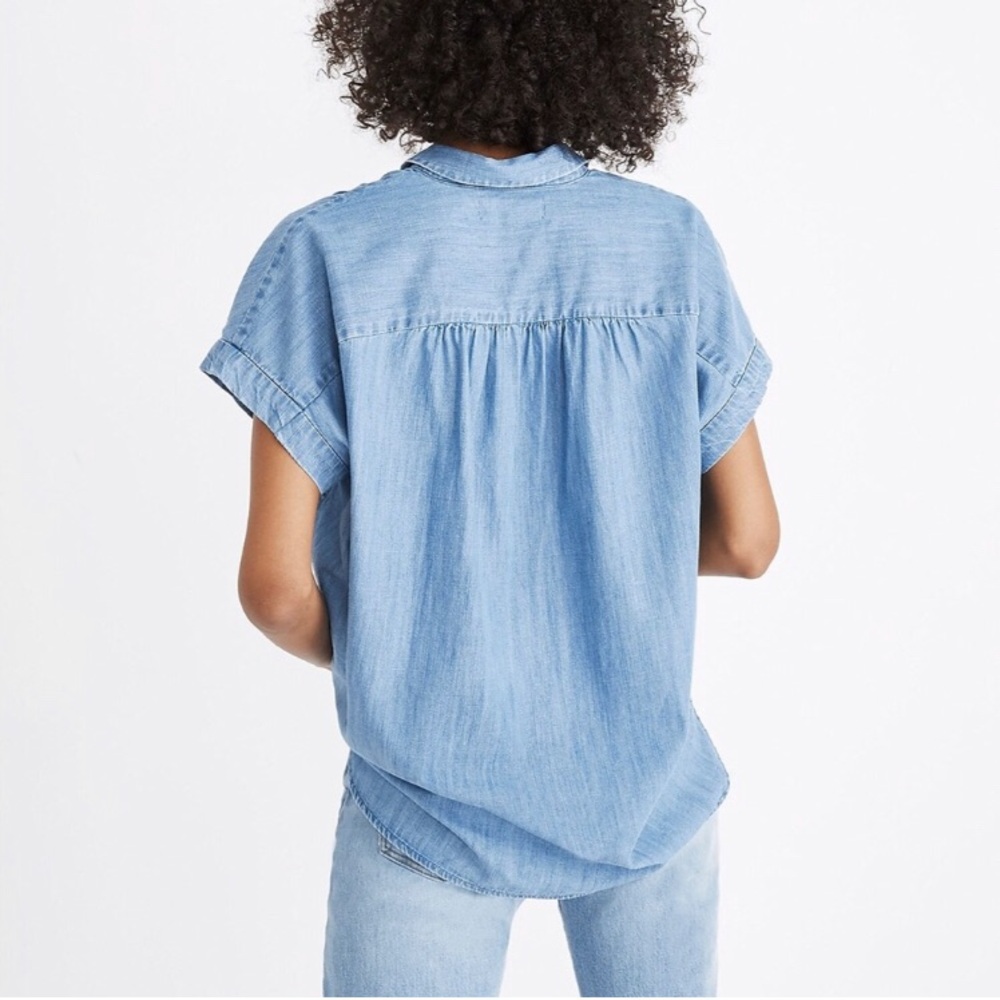 Madewell Blue Button Down Shirt - Picture 3 of 7